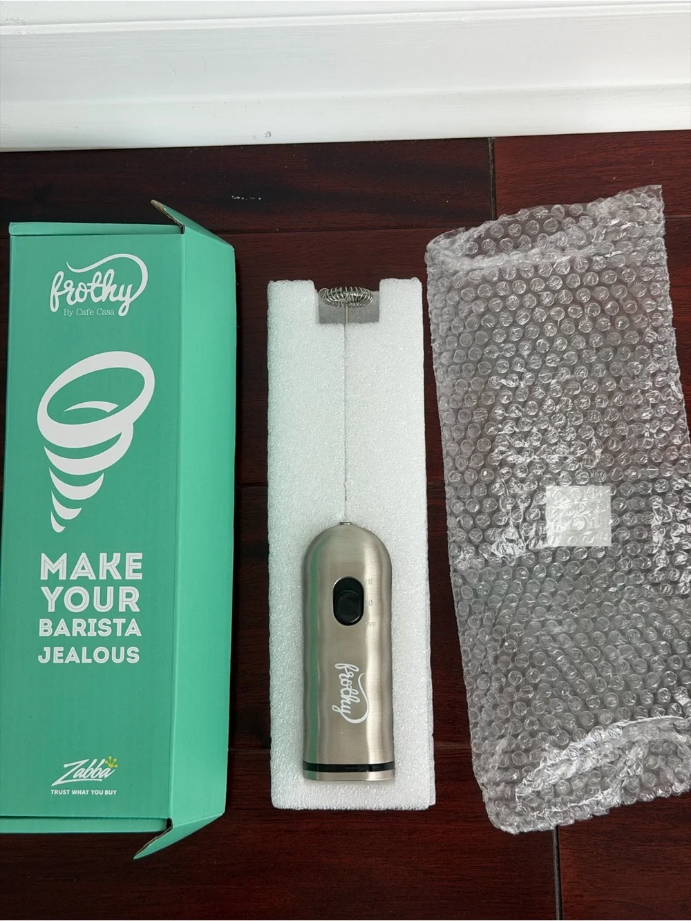 Frothy Handheld Milk Frother in Silver